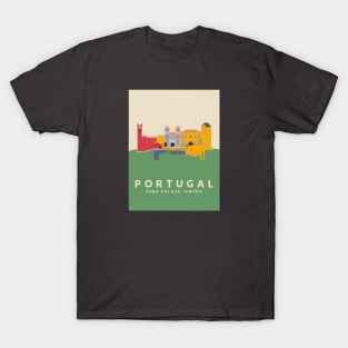 Portugal, Pena Palace, Sintra Travel Poster T-Shirt